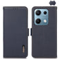 KHAZNEH Side-Magnetic Litchi Genuine Leather RFID Phone Case, For Redmi K90/Poco F8 Pro, For Redmi Note 15 Pro 5G Global 163.6mm, For Redmi 13x, For Redmi Note 14S 4G, For Redmi Turbo 4 Pro, For Redmi Turbo 4 / Poco X7 Pro