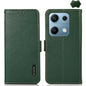 KHAZNEH Side-Magnetic Litchi Genuine Leather RFID Phone Case, For Redmi K90/Poco F8 Pro, For Redmi Note 15 Pro 5G Global 163.6mm, For Redmi 13x, For Redmi Note 14S 4G, For Redmi Turbo 4 Pro, For Redmi Turbo 4 / Poco X7 Pro
