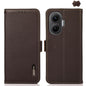 KHAZNEH Side-Magnetic Litchi Genuine Leather RFID Phone Case, For Redmi K90/Poco F8 Pro, For Redmi Note 15 Pro 5G Global 163.6mm, For Redmi 13x, For Redmi Note 14S 4G, For Redmi Turbo 4 Pro, For Redmi Turbo 4 / Poco X7 Pro