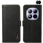 KHAZNEH Side-Magnetic Litchi Genuine Leather RFID Phone Case, For Redmi K90/Poco F8 Pro, For Redmi Note 15 Pro 5G Global 163.6mm, For Redmi 13x, For Redmi Note 14S 4G, For Redmi Turbo 4 Pro, For Redmi Turbo 4 / Poco X7 Pro