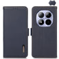 KHAZNEH Side-Magnetic Litchi Genuine Leather RFID Phone Case, For Redmi K90/Poco F8 Pro, For Redmi Note 15 Pro 5G Global 163.6mm, For Redmi 13x, For Redmi Note 14S 4G, For Redmi Turbo 4 Pro, For Redmi Turbo 4 / Poco X7 Pro
