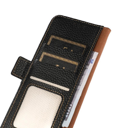 KHAZNEH Side-Magnetic Litchi Genuine Leather RFID Phone Case, For Redmi K90/Poco F8 Pro, For Redmi Note 15 Pro 5G Global 163.6mm, For Redmi 13x, For Redmi Note 14S 4G, For Redmi Turbo 4 Pro, For Redmi Turbo 4 / Poco X7 Pro