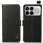 KHAZNEH Side-Magnetic Litchi Genuine Leather RFID Phone Case, For Redmi Turbo 5 Max 5G / Poco X8 Pro Max 5G, For Redmi Turbo 5 5G / Poco X8 Pro 5G, For Redmi Note 15 Pro+ 5G Global 163.3mm, For Redmi Note 15 5G Global 164mm                             ...
