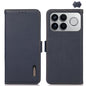 KHAZNEH Side-Magnetic Litchi Genuine Leather RFID Phone Case, For Redmi Turbo 5 Max 5G / Poco X8 Pro Max 5G, For Redmi Turbo 5 5G / Poco X8 Pro 5G, For Redmi Note 15 Pro+ 5G Global 163.3mm, For Redmi Note 15 5G Global 164mm                             ...