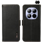KHAZNEH Side-Magnetic Litchi Genuine Leather RFID Phone Case, For Redmi Turbo 5 Max 5G / Poco X8 Pro Max 5G, For Redmi Turbo 5 5G / Poco X8 Pro 5G, For Redmi Note 15 Pro+ 5G Global 163.3mm, For Redmi Note 15 5G Global 164mm                             ...