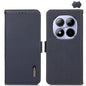 KHAZNEH Side-Magnetic Litchi Genuine Leather RFID Phone Case, For Redmi Turbo 5 Max 5G / Poco X8 Pro Max 5G, For Redmi Turbo 5 5G / Poco X8 Pro 5G, For Redmi Note 15 Pro+ 5G Global 163.3mm, For Redmi Note 15 5G Global 164mm                             ...