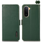 KHAZNEH Side-Magnetic Litchi Genuine Leather RFID Phone Case, For Redmi A7 Pro 171mm / Poco C85x 5G, For Redmi Turbo 5 Max 5G / Poco X8 Pro Max 5G, For Redmi Turbo 5 5G / Poco X8 Pro 5G, For Redmi Note 15 Pro+ 5G Global 163.3mm                         ...
