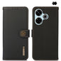 KHAZNEH Custer Texture RFID Genuine Leather Phone Case, For Redmi Turbo 4 Pro, For Redmi Turbo 4, For Redmi Note 14 5G, For Redmi Note 14 Pro 5G, For Redmi 14C 4G, For Redmi 13 4G