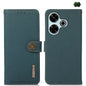 KHAZNEH Custer Texture RFID Genuine Leather Phone Case, For Redmi Turbo 4 Pro, For Redmi Turbo 4, For Redmi Note 14 5G, For Redmi Note 14 Pro 5G, For Redmi 14C 4G, For Redmi 13 4G