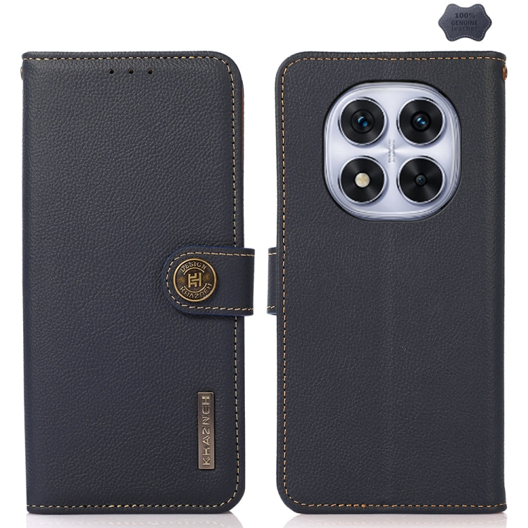 KHAZNEH Custer Texture RFID Genuine Leather Phone Case, For Redmi Turbo 4 Pro, For Redmi Turbo 4, For Redmi Note 14 5G, For Redmi Note 14 Pro 5G, For Redmi 14C 4G, For Redmi 13 4G