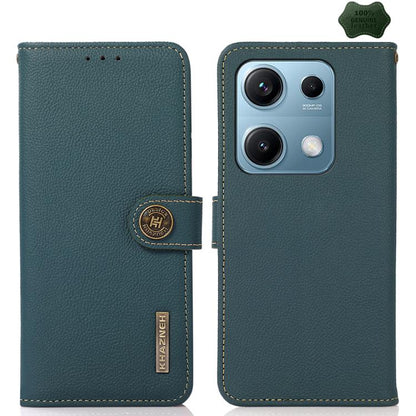 KHAZNEH Custer Texture RFID Genuine Leather Phone Case, For Redmi K90 Pro Max/Poco F8 Ultra, For Redmi K90/Poco F8 Pro, For Redmi Note 15 Pro+ 5G Global 163.3mm, For Redmi Note 15 Pro 5G Global 163.6mm, For Redmi Note 15 5G Global 164mm, For Redmi 13x�...