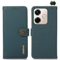 KHAZNEH Custer Texture RFID Genuine Leather Phone Case, For Redmi Note 15 Pro 5G Global 163.6mm, For Redmi 13x, For Redmi Note 14S 4G, For Redmi Turbo 4 Pro, For Redmi Turbo 4, For Redmi Note 14 5G, For Redmi Note 14 Pro 5G, For Redmi 14C 4G