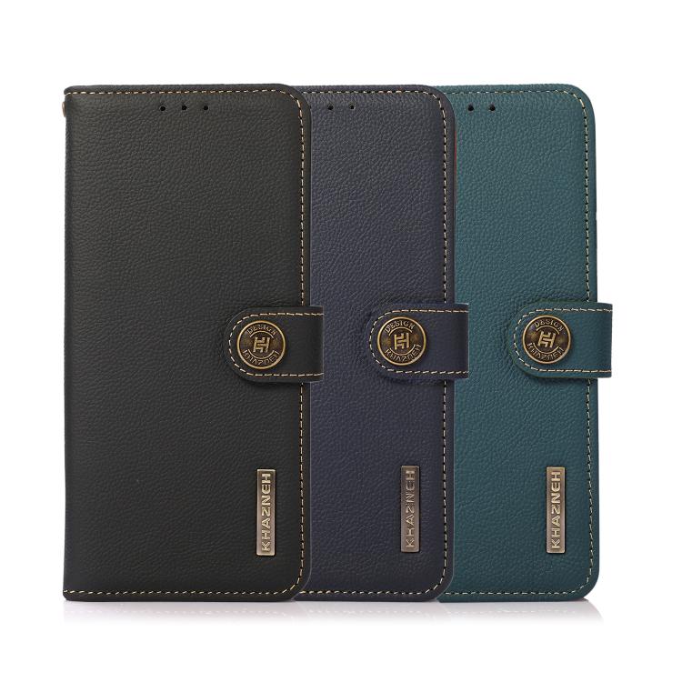 KHAZNEH Custer Texture RFID Genuine Leather Phone Case, For Redmi Turbo 4 Pro, For Redmi Turbo 4, For Redmi Note 14 5G, For Redmi Note 14 Pro 5G, For Redmi 14C 4G, For Redmi 13 4G