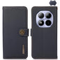 KHAZNEH Custer Texture RFID Genuine Leather Phone Case, For Redmi Note 15 Pro 5G Global 163.6mm, For Redmi 13x, For Redmi Note 14S 4G, For Redmi Turbo 4 Pro, For Redmi Turbo 4, For Redmi Note 14 5G, For Redmi Note 14 Pro 5G, For Redmi 14C 4G