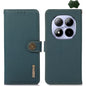 KHAZNEH Custer Texture RFID Genuine Leather Phone Case, For Redmi Note 15 Pro 5G Global 163.6mm, For Redmi 13x, For Redmi Note 14S 4G, For Redmi Turbo 4 Pro, For Redmi Turbo 4, For Redmi Note 14 5G, For Redmi Note 14 Pro 5G, For Redmi 14C 4G