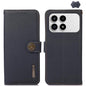 KHAZNEH Custer Texture RFID Genuine Leather Phone Case, For Redmi A7 Pro 171mm / Poco C85x 5G, For Redmi Turbo 5 Max / Poco X8 Pro Max, For Redmi Turbo 5 5G / Poco X8 Pro 5G, For Redmi Note 15 Pro+ 5G Global 163.3mm, For Redmi Note 15 5G Global 164mm  ...
