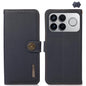 KHAZNEH Custer Texture RFID Genuine Leather Phone Case, For Redmi A7 Pro 171mm / Poco C85x 5G, For Redmi Turbo 5 Max / Poco X8 Pro Max, For Redmi Turbo 5 5G / Poco X8 Pro 5G, For Redmi Note 15 Pro+ 5G Global 163.3mm, For Redmi Note 15 5G Global 164mm  ...