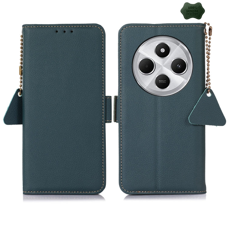 Side-Magnetic TJ Genuine Leather RFID Phone Case