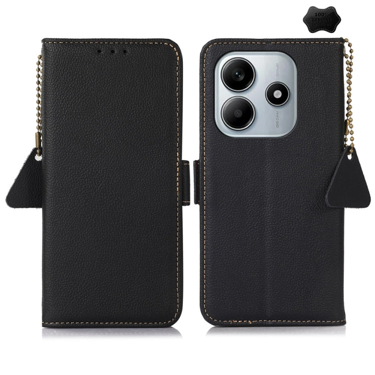 Side-Magnetic TJ Genuine Leather RFID Phone Case