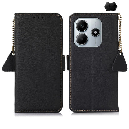 Side-Magnetic TJ Genuine Leather RFID Phone Case