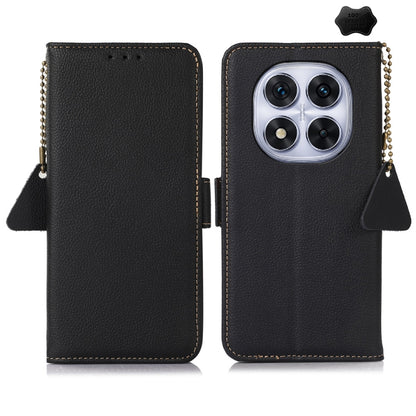 Side-Magnetic TJ Genuine Leather RFID Phone Case