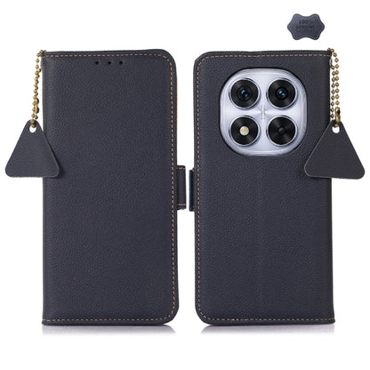 Side-Magnetic TJ Genuine Leather RFID Phone Case