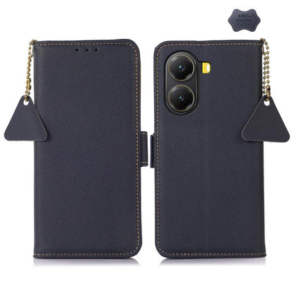 Side-Magnetic TJ Genuine Leather RFID Phone Case