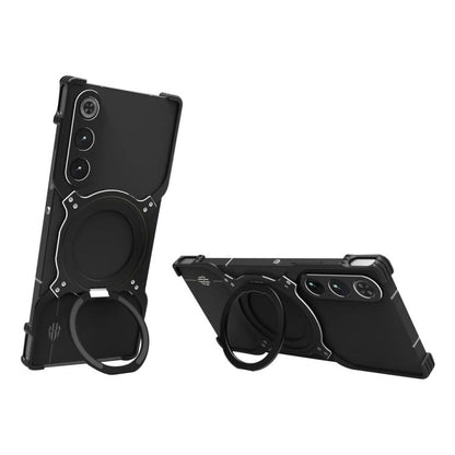 Mechanical Arm Borderless MagSafe Holder Metal Phone Case, For ZTE nubia Red Magic 11 Pro / 11 Pro+, For ZTE nubia Red Magic 10 Air, For ZTE nubia Red Magic 10 Pro / 10 Pro+, For ZTE nubia Z60 Ultra Leading, For ZTE nubia Z60 Ultra