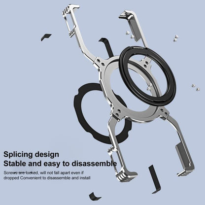 Mechanical Arm Borderless MagSafe Holder Metal Phone Case, For ZTE nubia Red Magic 9S Pro / 9S Pro+, For ZTE nubia Red Magic 9 Pro / 9 Pro+