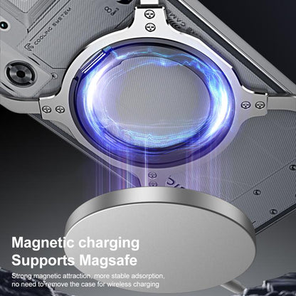 Mechanical Arm Borderless MagSafe Holder Metal Phone Case, For ZTE nubia Red Magic 9S Pro / 9S Pro+, For ZTE nubia Red Magic 9 Pro / 9 Pro+