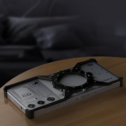 Mechanical Arm Borderless MagSafe Holder Metal Phone Case, For ZTE nubia Red Magic 9S Pro / 9S Pro+, For ZTE nubia Red Magic 9 Pro / 9 Pro+