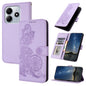 Datura Flower Embossed Flip Leather Phone Case, For Redmi Note 14 Pro 4G, For Redmi Note 14 4G 163.25mm, For Redmi Note 14 5G