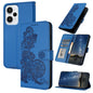 Datura Flower Embossed Flip Leather Phone Case, For Redmi Turbo 3 / Poco F6, For Redmi Note 13R Pro / Poco X6 Neo, For Redmi Note 12 Turbo / Poco F5