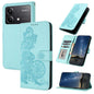 Datura Flower Embossed Flip Leather Phone Case, For Redmi Turbo 3 / Poco F6, For Redmi Note 13R Pro / Poco X6 Neo, For Redmi Note 12 Turbo / Poco F5