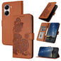 Datura Flower Embossed Flip Leather Phone Case, For Redmi A5 4G 171.7mm / Poco C71, For Redmi Note 14 4G 164.84mm, For Redmi Turbo 4 / Poco X7 Pro