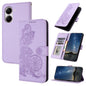 Datura Flower Embossed Flip Leather Phone Case, For Redmi A5 4G 171.7mm / Poco C71, For Redmi Note 14 4G 164.84mm, For Redmi Turbo 4 / Poco X7 Pro