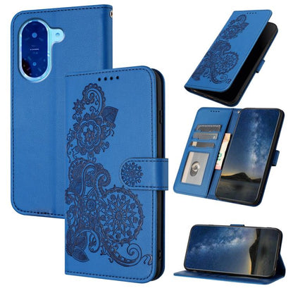 Datura Flower Embossed Flip Leather Phone Case, For Redmi 15 5G / 4G EU 171mm, For Redmi Turbo 4 Pro / Xiaomi Poco F7, For Redmi A5 4G 171.7mm / Xiaomi Poco C71