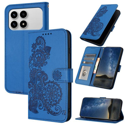 Datura Flower Embossed Flip Leather Phone Case, For Redmi Note 15 4G Global 164mm, For Redmi K90 / Xiaomi Poco F8 Pro 5G, For Redmi 15 5G Global / 15 4G SEA 169.5mm