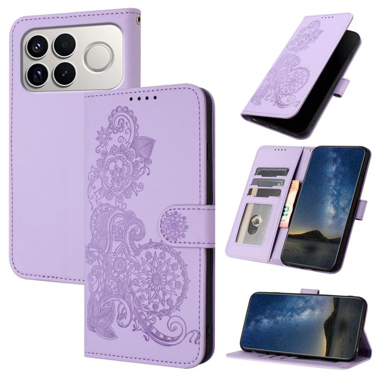 Datura Flower Embossed Flip Leather Phone Case, For Redmi Note 15 4G / 5G 164mm / Poco M8 5G, For Redmi K90 Pro Max / Poco F8 Ultra 5G, For Redmi K90 / Poco F8 Pro 5G