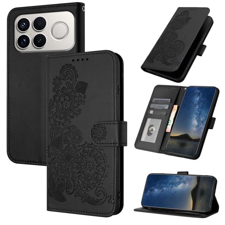 Datura Flower Embossed Flip Leather Phone Case, For Redmi Note 15 4G / 5G 164mm / Poco M8 5G, For Redmi K90 Pro Max / Poco F8 Ultra 5G, For Redmi K90 / Poco F8 Pro 5G