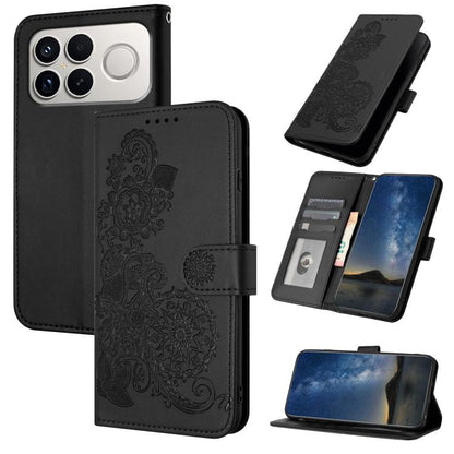 Datura Flower Embossed Flip Leather Phone Case, For Redmi Note 15 4G / 5G 164mm / Poco M8 5G, For Redmi K90 Pro Max / Poco F8 Ultra 5G, For Redmi K90 / Poco F8 Pro 5G