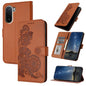 Datura Flower Embossed Flip Leather Phone Case, For Redmi A7 Pro 171mm / Poco C85x 5G, For Redmi Turbo 5 Max / Poco X8 Pro Max, For Redmi Turbo 5 5G / Poco X8 Pro 5G