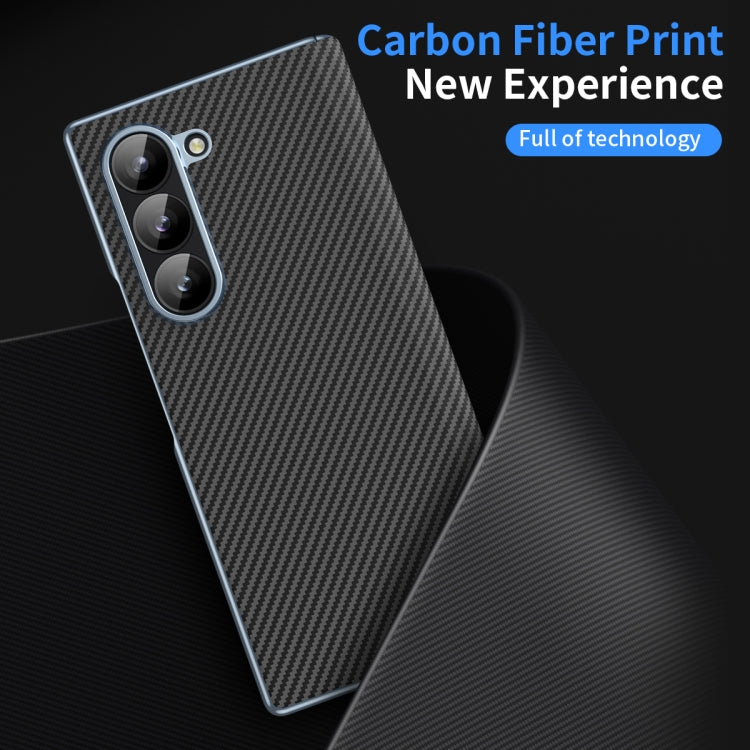 Electroplated Carbon Fiber Pattern Folding Phone Case with Hinge