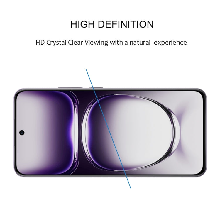 Edge Glue 9H HD 3D Curved Edge Tempered Glass Film, For OPPO Reno12 Pro Global, For OPPO Reno12 Global