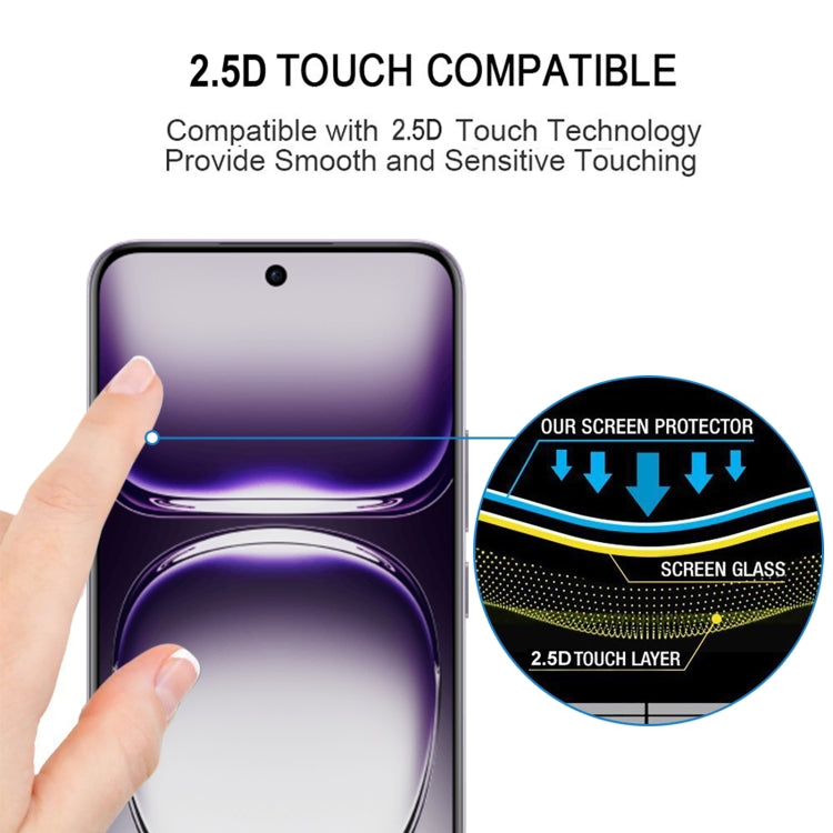 Edge Glue 9H HD 3D Curved Edge Tempered Glass Film, For OPPO Reno12 Pro Global, For OPPO Reno12 Global