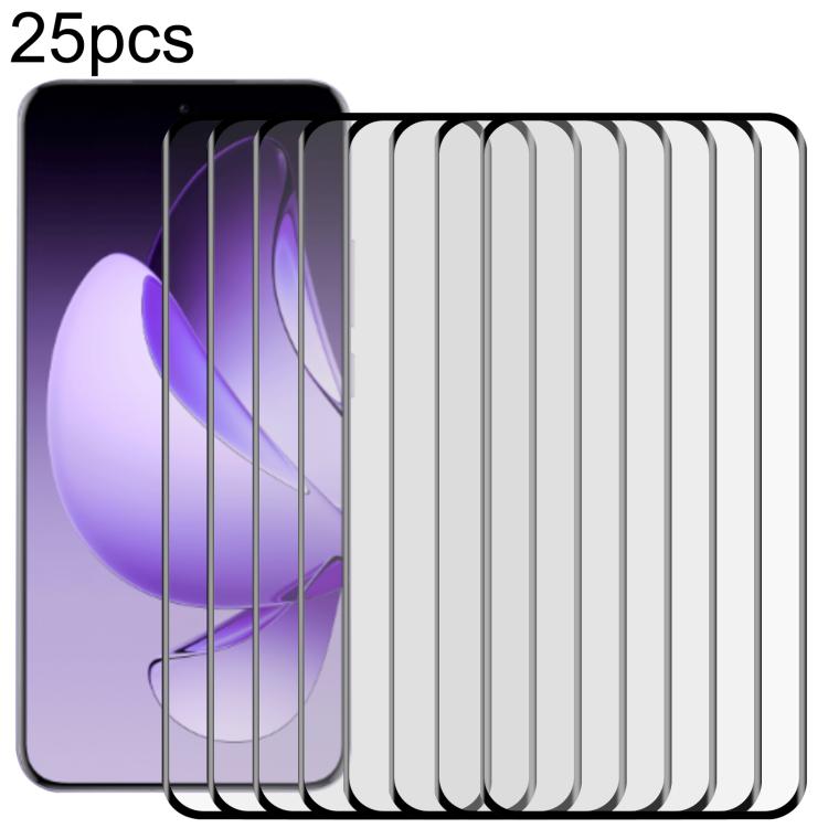 25pcs Full Glue 9H HD 3D Curved Edge Tempered Glass Film