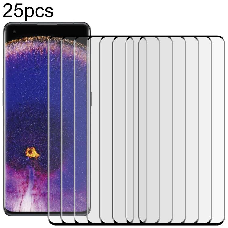 25pcs Full Glue 9H HD 3D Curved Edge Tempered Glass Film