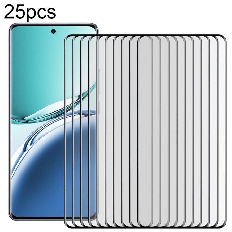 25pcs Full Glue 9H HD 3D Curved Edge Tempered Glass Film