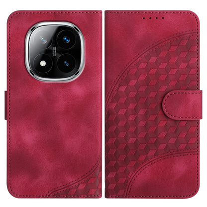 Elephant Head Embossed Phone Leather Case with Lanyard, For Redmi Note 14 5G, For Redmi Note 14 Pro+ 5G, For Redmi Note 14 Pro 5G