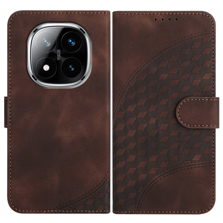 Elephant Head Embossed Phone Leather Case with Lanyard, For Redmi Note 14 5G, For Redmi Note 14 Pro+ 5G, For Redmi Note 14 Pro 5G